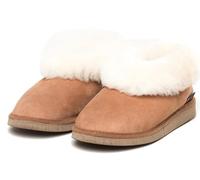 kitz-pichler Zapatillas de piel de cordero Gisi para hombre y mujer | Pide una talla más grande, marrón, 38 EU