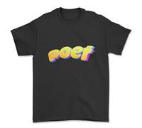 KIU688DXCC Black Logo T-Shirt from Poet Archives Spell-out Big Logo Streetwear