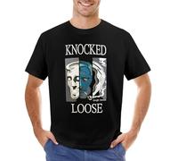 KIU688DXCC Knocked-Loose-American-Hardcore-Punk-Band-T-Shirt-Blanks-Oversized-Plus-Size-Tops-Plain-Mens-Clothing