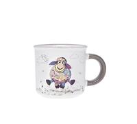 KIUB Mini taza espresso - diseño de oveja corta - porcelana fina - capacidad 125 ml y altura 6,5 cm