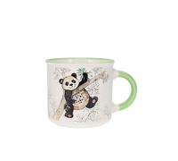 Kiub Mini taza timbal espresso con animales - diseño panda en bambú - altura 6,5 cm - porcelana fina