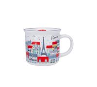 KIUB Paris Tour Eiffel - Taza con diseño de techos de París con arquitectura típica parisina - Material porcelana fina - capacidad 355 ml