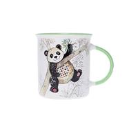 Kiub - Taza con animales (320 ml, diseño de panda en su rama, porcelana)