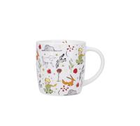 KIUB - Taza con diseño de Le Petit Prince en medio de todos los personajes de su historia, material porcelana fina, capacidad 350 ml