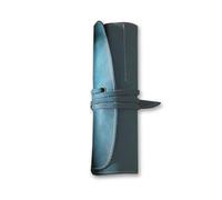 KIUGOP Estuche de piel resistente al agua enrollable para hombres, mujeres, adolescentes, escuela, hogar, A