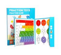 Kiuiom Círculos de Educativo de Fracciones,Juego de Mosaicos de Fracciones Magnéticas,Fracciones Magnéticas Disco de Puntuación,Rompecabezas Educativo Matemáticos para Escuela Primaria