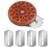 Kiuiom Cuchillo para Pan,Masa Cuchillo,Herramienta de Corte de Pan Cuchillo de Panadero con 5 Cuchillas de Afeitar para Pan Masa Hornear Cocina Bricolaje Acero Inoxidable de Corte de Pan Redonda