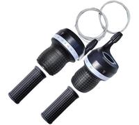 Kiuiom Mango Bicicleta Engranaje Giro,Agarre de Cambio de Velocidad 3x7,Palanca de Cambios 21 Velocidades,Accesorios para Bicicletas Carretera,Bicicleta Montaña,Ciudad,Plegable,Negro