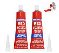 Kiuiom Sellador Juntas para Motores,Sello de Aceite del Motor,Sellador para Automoción 2PC Sello de Sellador de Motor de Alta Temperatura,Rango de Resistencia al Calor de -60 °C a 320 °C -85g (Rojo)