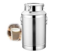 KIUYTQQ Jarra de Leche de Acero Inoxidable de Alta Resistencia con Tapa sellada de Silicona, Capacidad de 9 litros para Almacenamiento y Transporte de líquidos.