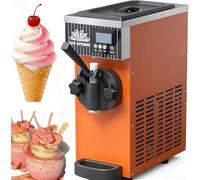 KIUYTQQ Máquina Comercial para Hacer Helado Suave, 450 W, con función de autolimpieza, Pantalla LCD, depósito de 3,5 L, Produce de 80 a 100 raciones por Hora para Uso en cafeterías.