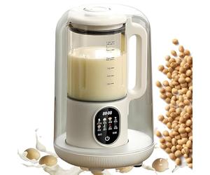 KIUYTQQ Máquina para Hacer Leche de Soja 8 en 1: Limpieza, Calentamiento y ebullición automáticos con Inicio diferido para Batidos y zumos.