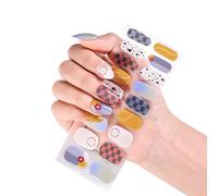 Kivinia Tiras de uñas de gel semicuradas, 18 envolturas de uñas de gel, fáciles de aplicar, recortar y quitar, calcomanías de uñas suaves, accesorios de decoración de diseño de uñas, larga duración