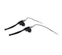 Kivivaka 1 par de palancas de freno de bicicleta eléctrica con interruptor de corte de energía, manijas de freno de scooter eléctrico de 17,5 cm con función de bloqueo, negro (negro)