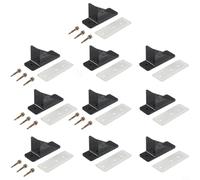 Kivivaka 10 protectores de nieve para techo de metal, kit de retención de nieve de PC resistente con almohadillas para los pies, negro y verde (negro)