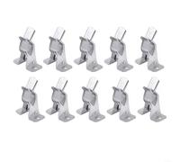 Kivivaka 10 soportes de herramientas de clip de resorte para montaje en pared, pala, escoba, fregona, estante para garaje, cobertizo, jardín, almacenamiento plateado