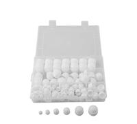 Kivivaka 145 tapas protectoras hexagonales de nailon blanco para tuercas, tornillos, pernos con varios tamaños y caja de almacenamiento