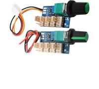 Kivivaka 2 controladores de velocidad de ventilador PWM de 4 vías, concentrador multiventilador de 3 A por canal con perilla, regulación de ciclo de trabajo del 0 al 100%, gestión del flujo de aire de
