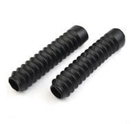 Kivivaka 2pcs motocicleta horquilla delantera fuelle botas de goma 13 secciones protector de polvo para la suspensión de la bici de la suciedad todoterreno negro