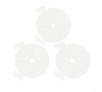 Kivivaka 3 protectores de cubierta para macetas con estacas, protector de rejilla de suelo de plástico ABS para gatos y bebés, evita excavaciones (blanco-m)