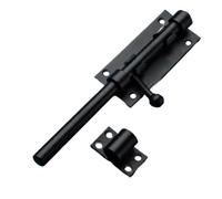 Kivivaka 304 - Perno de acero inoxidable para puerta con agujero para candado, puertas de pestillo grueso y para mecanismo de bloqueo resistente con 8 tornillos, plateado/negro/blanco negro8