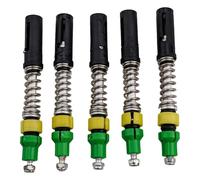Kivivaka 5 cierres internos para bastón de senderismo con resorte que absorbe los golpes, acero plástico para piezas de repuesto de 12 mm, 14 mm, 16 mm, senderismo, caminar, color verde para tubo de
