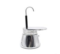 Kivivaka Acero inoxidable para cafetera Moka de 50 ml, cafetera espresso pequeña para oficina en casa, percolador de estufa de una sola porción color plateado