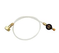 Kivivaka Adaptador de estufa de gas con válvula roscada, convertidor de recarga de propano para cartuchos desechables a botellas grandes, equipo de camping (válvula de inflado)