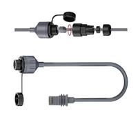 Kivivaka Adaptador Ethernet impermeable IP68 para V3 y acoplador de red para exteriores con conector integrado, extensor compatible con Cat6 de 164 pies, color gris