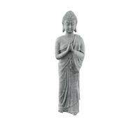 Kivivaka Adorno de jardín de Buda de pie - Estatua zen de piedra de resina para uso en exteriores e interiores, 3,5 x 5,5 x 18 cm, decoración de césped para A