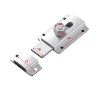 Kivivaka Aleación de aluminio antibloqueo para perno de puerta y hebilla de bloqueo, para pegar o clavar de doble propósito, seguro de múltiples agujeros, montaje de perforación, puertas interiores de