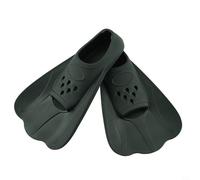 Kivivaka Aletas cortas de silicona para entrenamiento técnico, aletas profesionales flexibles para equipos de deportes acuáticos eficientes y compactos para nadadores, color negro (XL (39-41) negro)