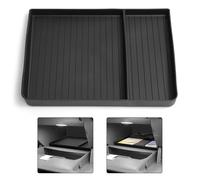 Kivivaka Bandeja organizadora de consola central de automóvil para Hyundai Tucson 2025+ LHD, caja de almacenamiento para reposabrazos compatible con vehículos de 12 V, accesorio interior ABS negro