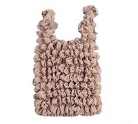 Kivivaka Bolsa elástica con diseño de burbujas para compras y viajes de gran capacidad, material plegable para ahorrar espacio (caqui)