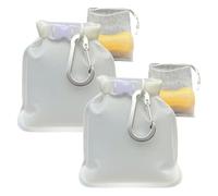 Kivivaka Bolsas de jabón de viaje, 2 unidades, con malla de burbujas transpirable y a prueba de fugas para colgar, se adapta a la mayoría de jabones de barra, para camping, senderismo, mochileros