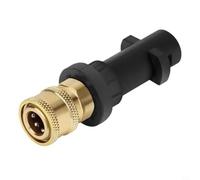 Kivivaka Boquilla de espuma con adaptador de conexión rápida de 1/4 pulgadas, ABS y latón de alta presión para lanza de lavadora de hasta 3500 PSI, color negro