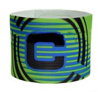 Kivivaka Brazalete ajustable para capitán, banda elástica para agrupación de escuadrones de fútbol, material de nailon, diseño C impreso para jugadores jóvenes y adultos (verde)