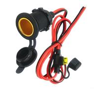 Kivivaka Cable de extensión del coche 12V-24V, arnés de cables hembra del zócalo del 100cm con el fusible de 20A para el poder del vehículo