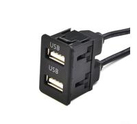 Kivivaka Cable extensor USB para salpicadero de coche, adaptador de doble | Dos puertos USB, 1 m de longitud, diseño de montaje empotrado, instalación en el salpicadero del coche