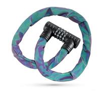Kivivaka Cadena reflectante portátil para bicicleta, 72 cm, cable de seguridad antirrobo para bicicletas de montaña y carretera, gris (reflejos)