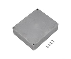 Kivivaka Caja eléctrica de aluminio fundido a presión plateada Caja de instrumentos de metal IP54 Proyecto Caso 1590B 2mm de espesor (1590XX (145x121x39mm))