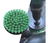 Kivivaka Cepillo de taladro de 5 pulgadas para limpieza de alfombras, cuero y tapicería, compatible con taladros eléctricos, cerdas de nailon verde, cabeza de 5 pulgadas