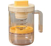 Kivivaka Colador de yogur griego para hacer yogur y queso, separador de suero con bolsa de filtro de malla superfina, ABS de grado alimenticio, 18 x 11 cm, amarillo