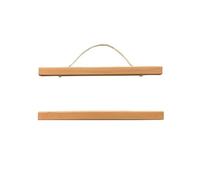 Kivivaka Colgador de madera de teca de 51 cm, marco de madera maciza natural para fotos, mapas para impresiones artísticas, exhibición de pared con imán y cordón, no requiere pegamento