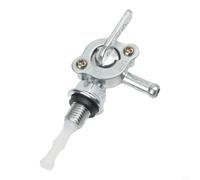 Kivivaka Combustible para válvula de interruptor de tanque de acero inoxidable M10x1.25 entrada 1/4 pulgadas salida rotación de 90 grados encendido/apagado para generador piezas de motor de gas