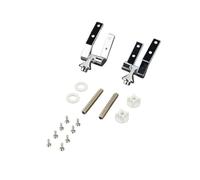 Kivivaka Conector de bisagra de asiento de inodoro de aleación de zinc, chapado en cromo, para reemplazo universal de asiento de inodoro, ajuste seguro, fácil instalación, 1 juego