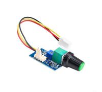 Kivivaka Controlador de velocidad del ventilador de 12 V CC con interruptor, regulador de refrigeración de CPU de 4 cables para chasis de PC, ajuste manual de parada y arranque, 3 A máx