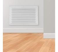 Kivivaka Cubierta de ventilación cuadrada de metal blanco con malla de nailon integrada, rejilla de rejilla de aleación de aluminio recubierta de epoxi, baño, cocina, oficina, conducto de aire de 165