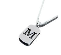 Kivivaka Delicado collar de letra para mujer con aspecto de plata de ley, acero de titanio, collar ajustable para mamá, 41-50 cm, Letters of E, Robar, Sin piedra preciosa