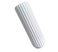 Kivivaka Dracaena Sanderiana - Jarrón decorativo con textura tejida de imitación para arreglos florales artificiales y secos en casa (blanco grande)